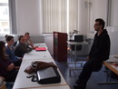 Im Dialog: Michael Stavarič mit Schülern des Gymnasium Nymphenburg